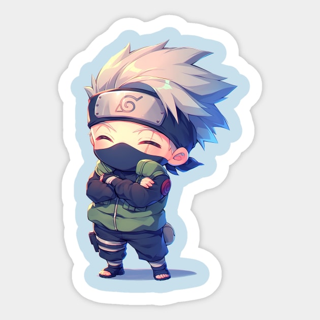 kakashi Sticker by Stephanie Francoeur Art